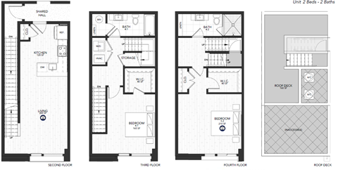 Floor plan for 2 beds, 2 baths, 1470 sqft